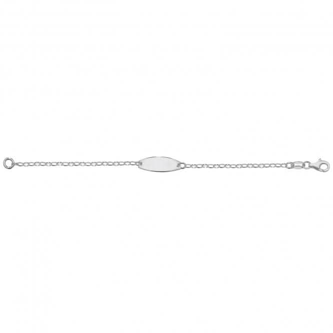Acotis Silver Babies Belcher Oval ID Bracelet G2597