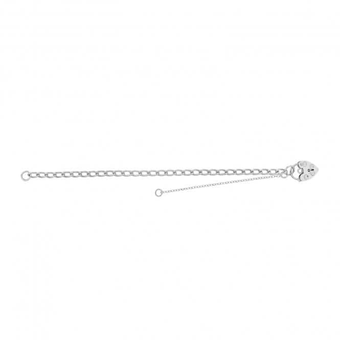 Acotis Silver Heart Lock Babies Charm Bracelet G2187