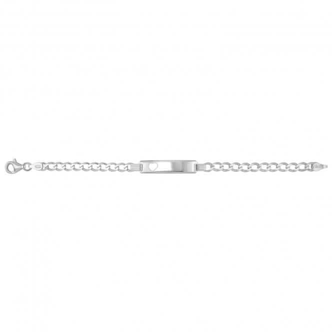 Acotis Silver ID Bracelet Heart Cut-Out for Babies G2223