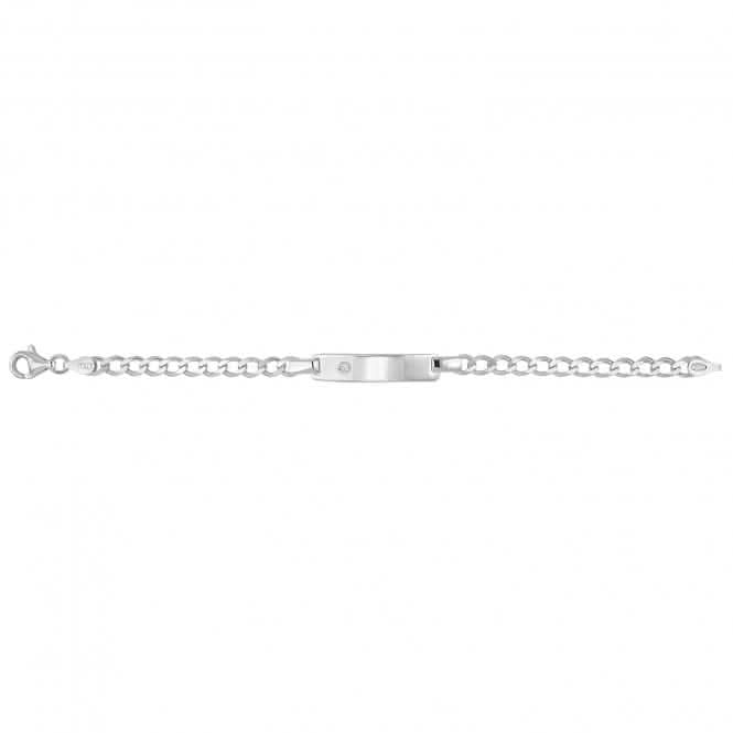 Acotis Silver ID BraceletCurb Zirconia  for Babies G2227