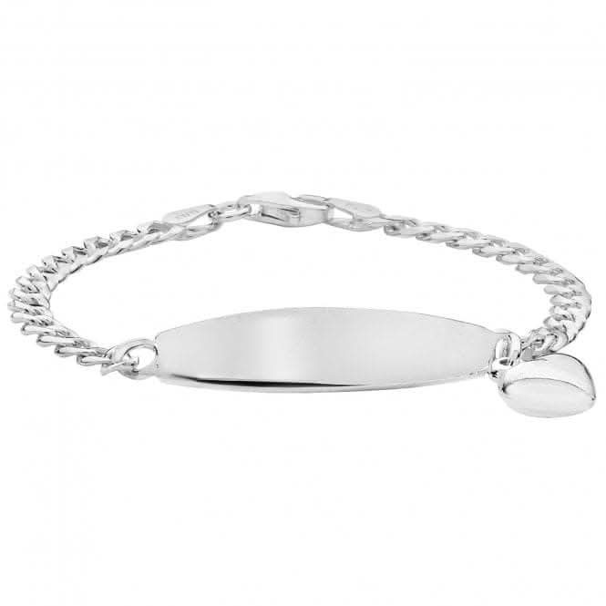 Acotis Silver Heart Charm ID Bracelet for Babies G2100