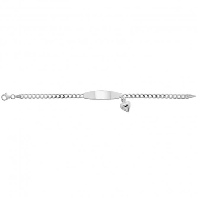 Acotis Silver Heart Charm ID Bracelet for Babies G2100