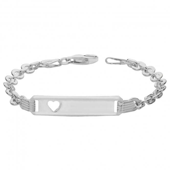 Acotis Silver Babies Cut-Out Heart ID Bracelet G2225