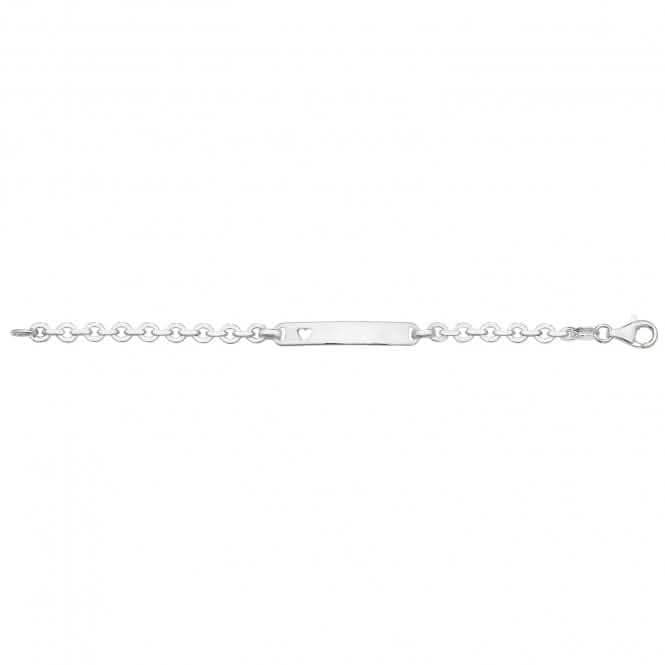 Silver Babies Trace Cut Out Heart Id Bracelet G2668Acotis Silver JewelleryTH - G2668