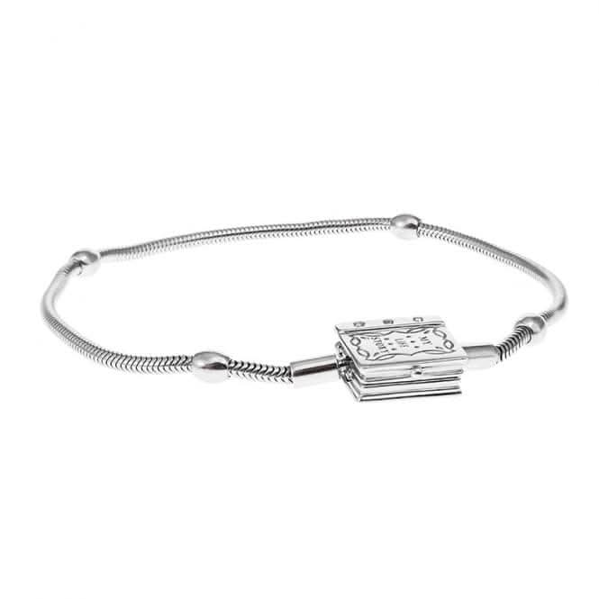 Silver Bracelet with Diamond Book Clasp B003SD