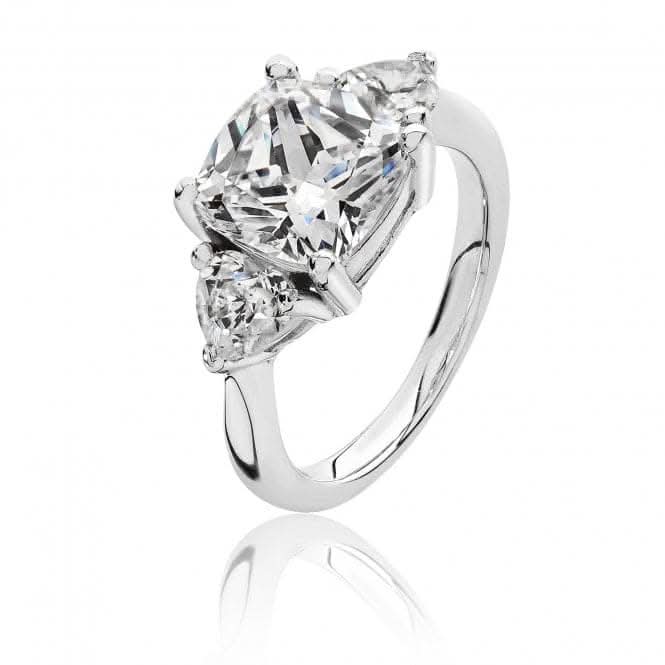 Silver & Co 3 Heart Cubic Zirconia Ring SRG0098CZ