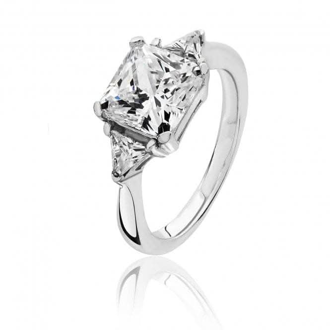 Silver & Co Claw Set 3 Stone Cubic Zirconia Ring SRG0097CZ