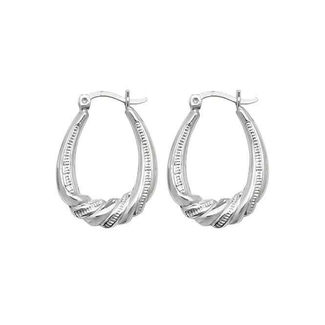 Silver Creole Earrings G51042Acotis Silver JewelleryTH - G51042