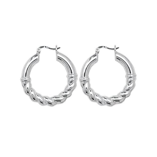Acotis Silver Creole Earrings G5886