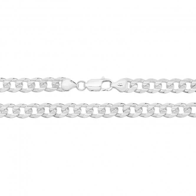 Silver Curb Pave Chain G1110Acotis Silver JewelleryG1110/08