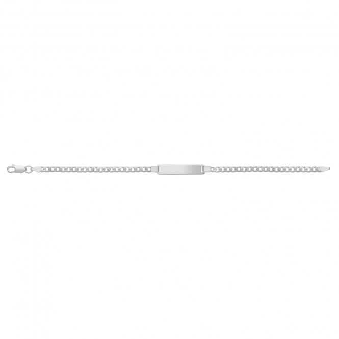 Silver Curb Pave Id Bracelet G2103Acotis Silver JewelleryG2103/05