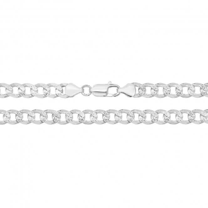 Silver Curb Pave Silver G1095Acotis Silver JewelleryG1095/07