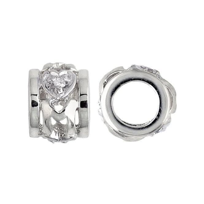 Silver Diamond MUM Wheel with Hearts S113D