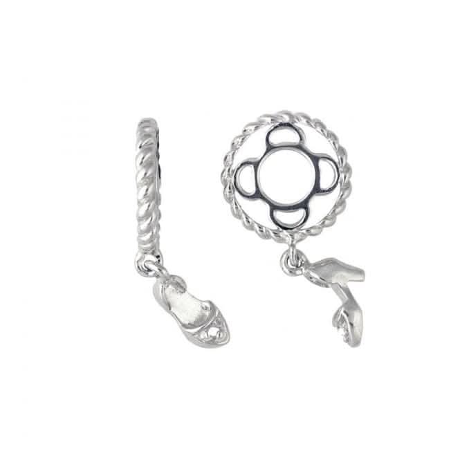 Silver & Diamond Shoe Dangle Charm S118D