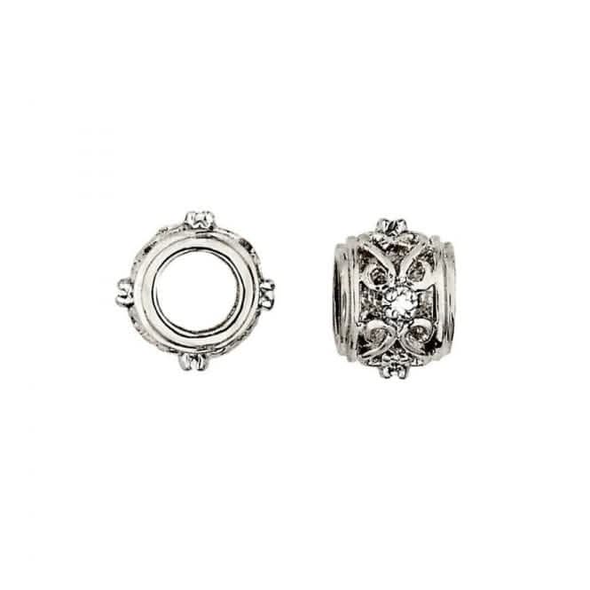 Silver & Diamond Wheel Charm S055D