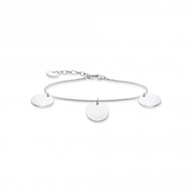 Silver Engravable Coin Bracelet 3 Pendants A1961 - 001 - 21 - L19vThomas Sabo Sterling SilverA1961 - 001 - 21 - L19v