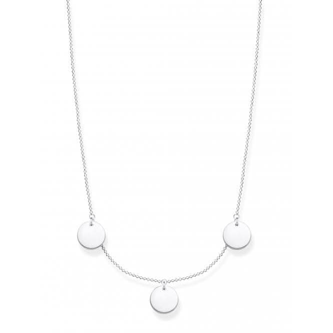 Silver Engravable Coin Necklace 3 Pendants KE1959-001-21-L45v