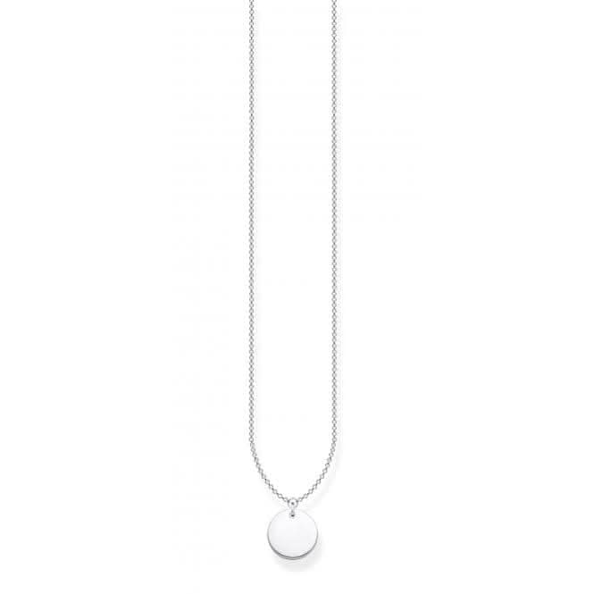 Silver Engravable Coin Necklace KE1958-001-21-L45v
