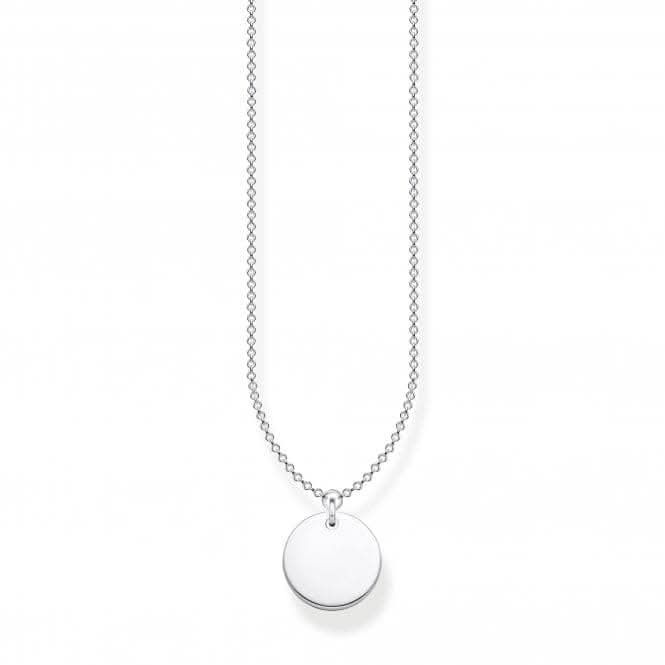 Silver Engravable Coin Necklace KE1958-001-21-L45v