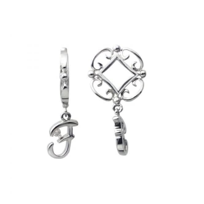 Silver F Initial Dangle Charm S205D