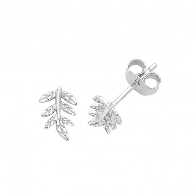 Acotis Silver Stud Earrings Feather G51317