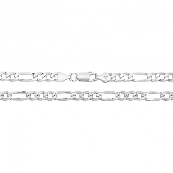 Silver Figaro Pave Chain G1098Acotis Silver JewelleryG1098/07