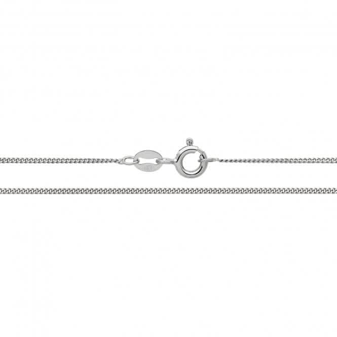 Acotis Silver Chain Fine Curb Rhodium Plated G1039rh