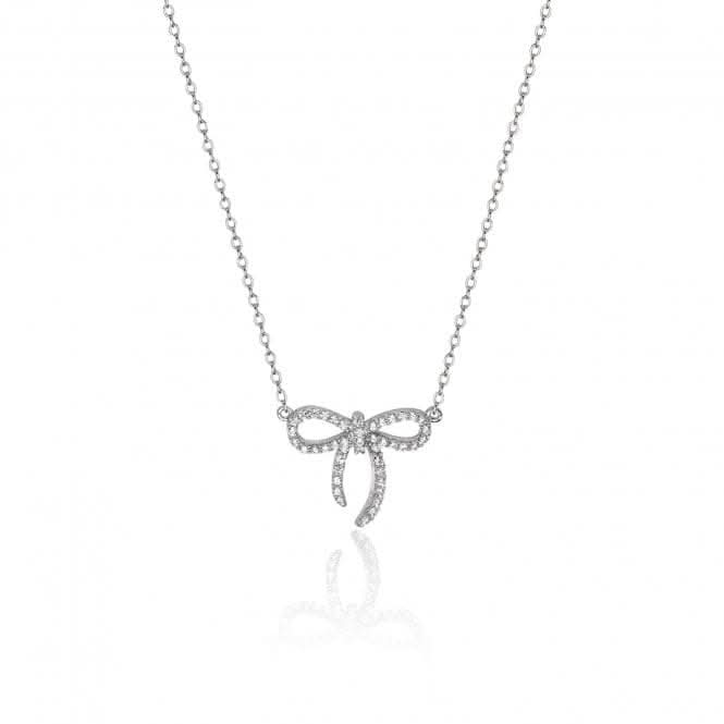 Silver & Co Fine Open Bow Cubic Zirconia Pendant SPG0038
