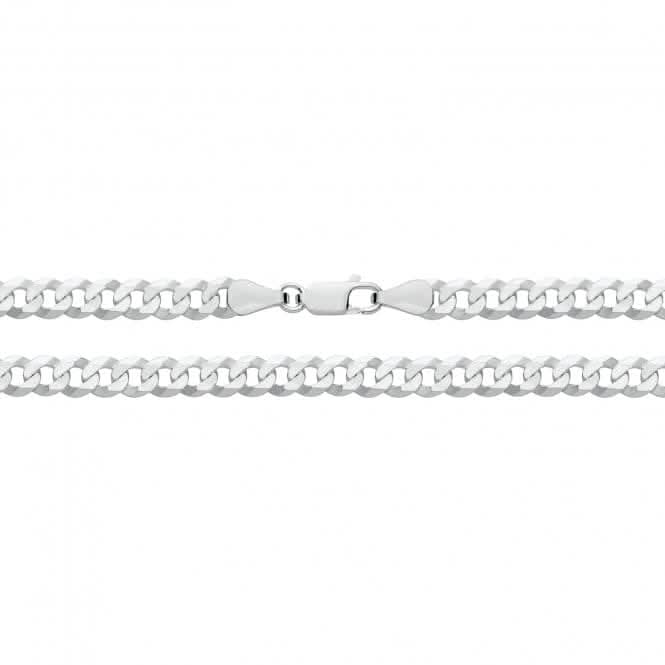 Acotis Silver Chain Flat Bevelled Curb G1350