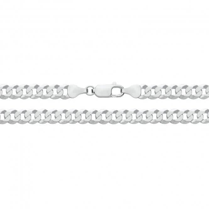 Acotis Silver Chain Flat Bevelled Curb G1351