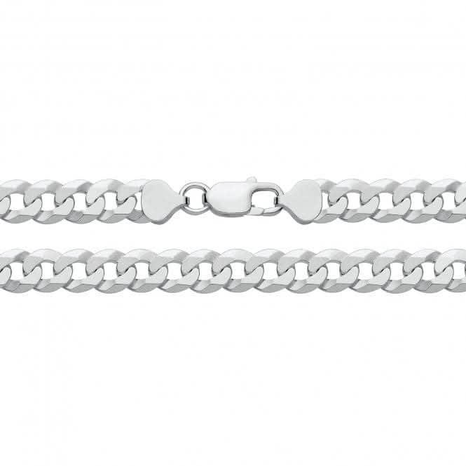 Acotis Silver Chain Flat Bevelled Curb G1354