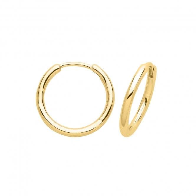 Acotis Silver Earrings Gold Plated Clicker G51310GP