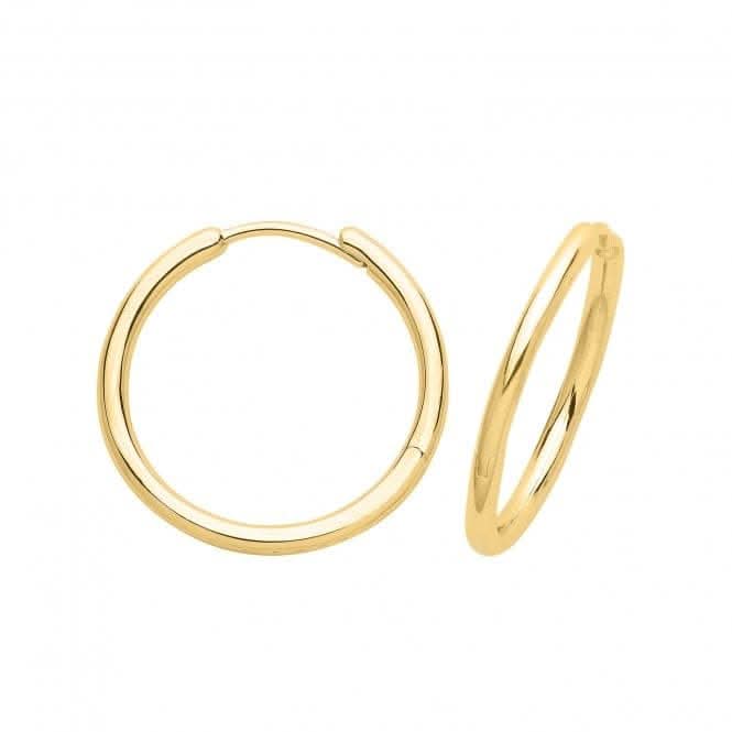 Acotis Silver Earrings Gold Plated Clicker G51311GP
