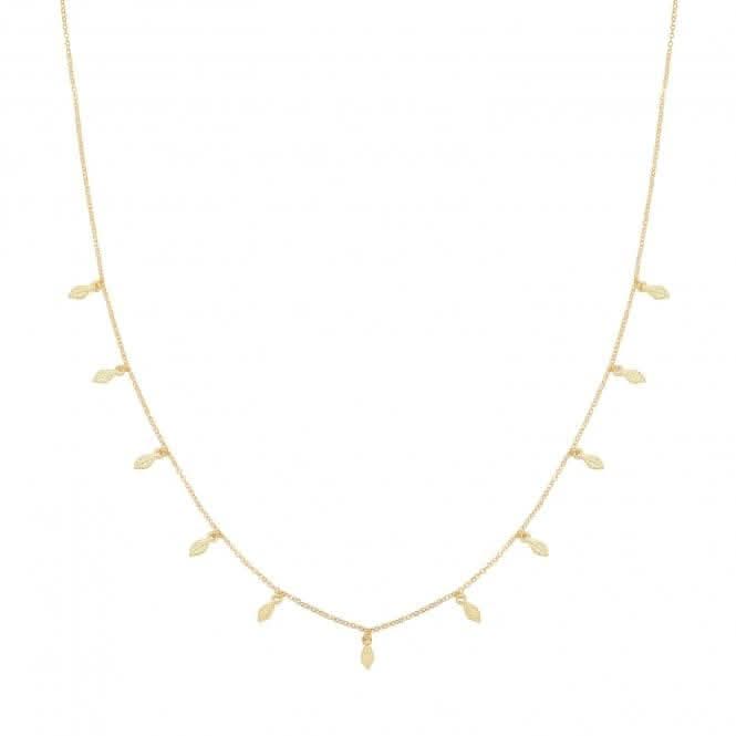 Silver Gold Plated Necklace G3391GPAcotis Silver JewelleryTH - G3391GP
