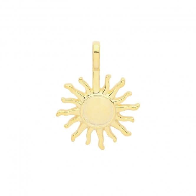 Silver Gold Plated Sun Pendant G61067GPAcotis Silver JewelleryTH - G61067GP