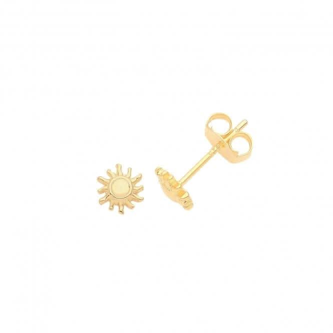 Acotis Silver Studs Gold Plated Sun G51258GP