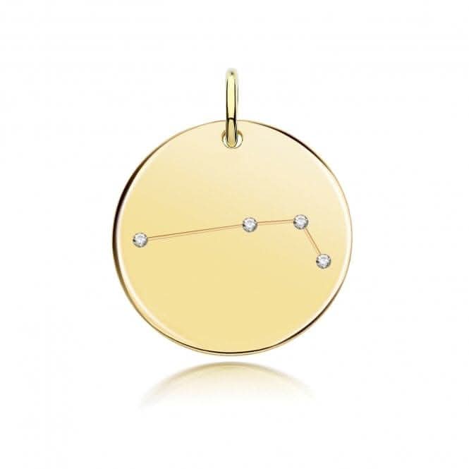 Silver Gold Plated Zodiac Constellation Aries G61100GPAcotis Silver JewelleryTH - G61100GP