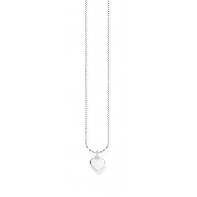 Silver Heart Necklace 45cm KE2048-001-21-L45v