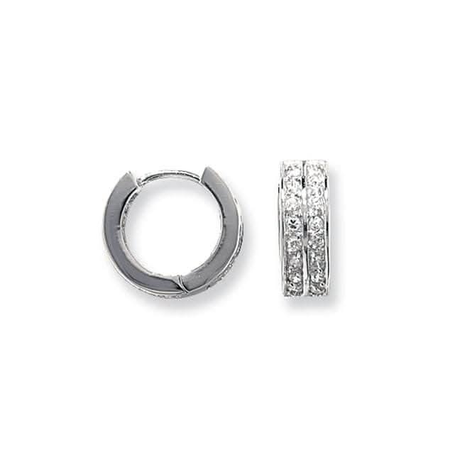 Acotis Silver Earrings Hinged Zirconia G5219