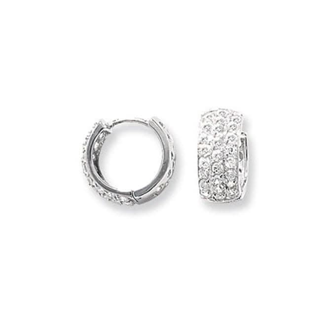 Acotis Silver Earrings Hinged Zirconia G5220