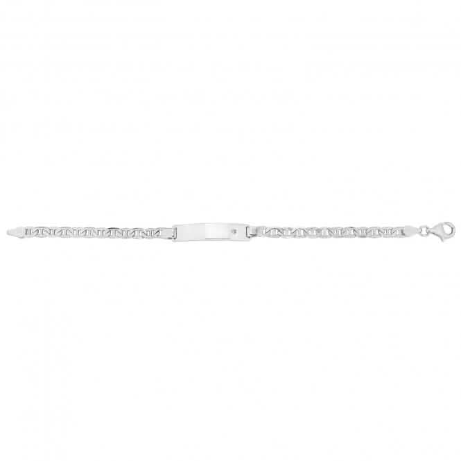 Silver Ladies Anchor Zirconia Set Id Bracelet G2233Acotis Silver JewelleryTH - G2233