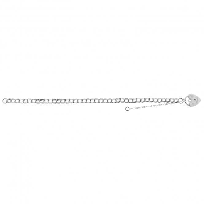 Acotis Silver Charm Bracelet With Heart Padlock G2087