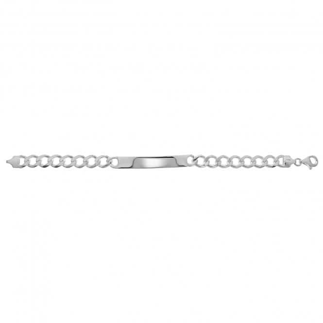 Acotis Silver Id Bracelet Curb G2108