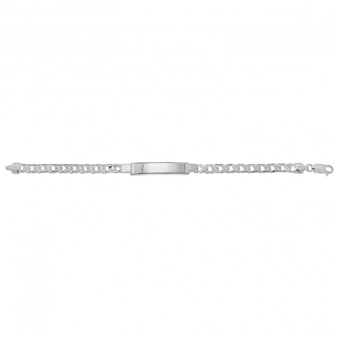 Acotis Silver Id Bracelet Double Curb G2109