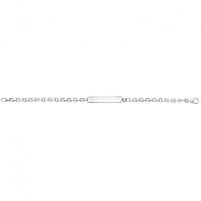 Acotis Silver Id Bracelet Faceted Belcher G2670