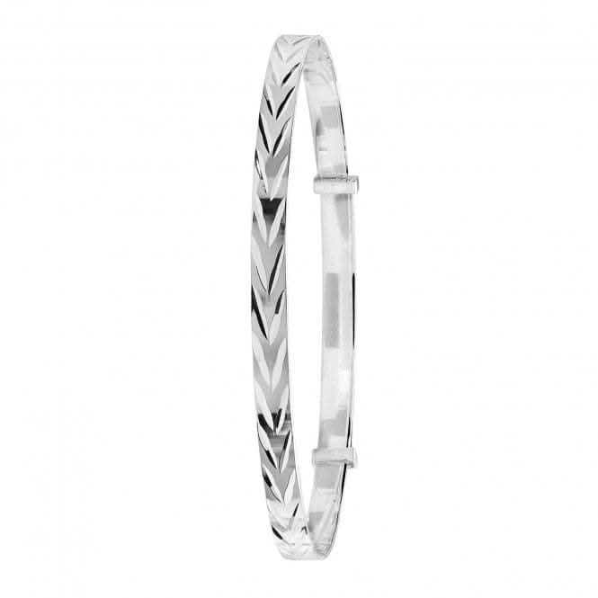 Acotis Silver Bangle Round Dia Cut Expandable G4384