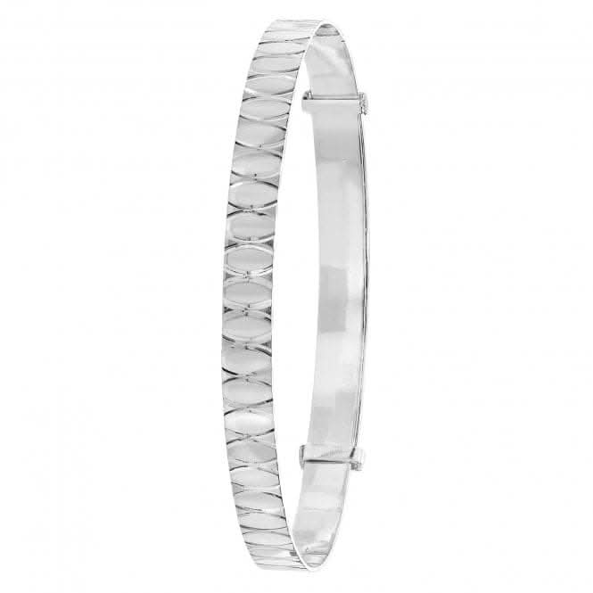 Acotis Silver Expandable Bangle Round Dia Cut G4411