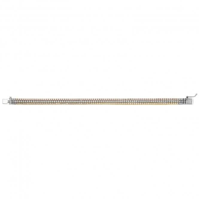 Acotis Silver Bracelet Tricolour Tennis G2666