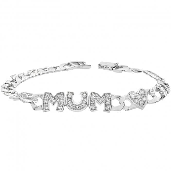 Acotis Silver Bracelet Zirconia Heart&Mum G2134