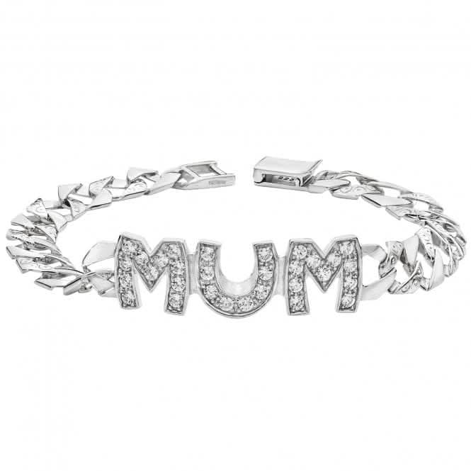 Silver Ladies Zirconia Mum Bracelet G2136Acotis Silver JewelleryTH - G2136